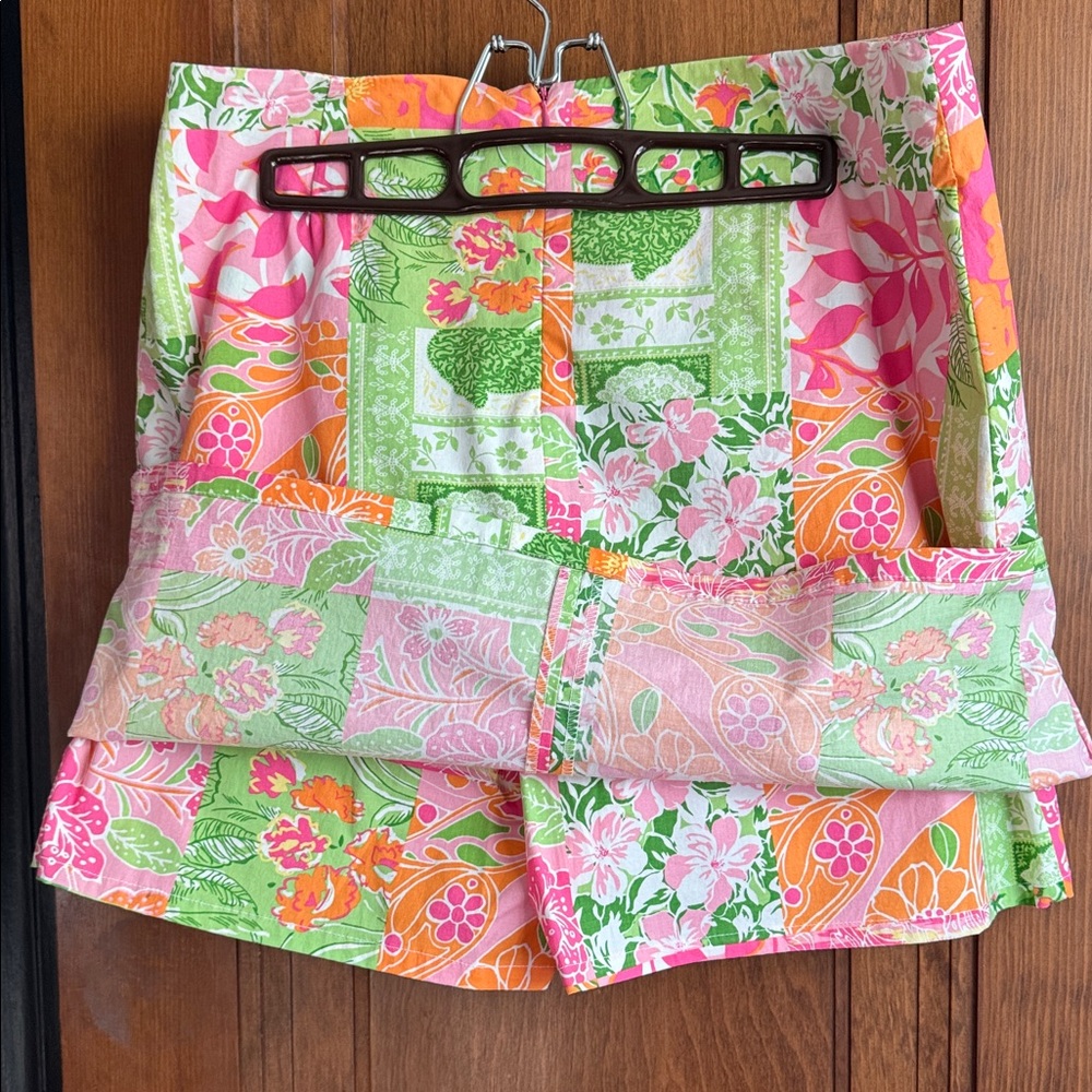 Tiki beach floral flower Hawaiian skort size 8